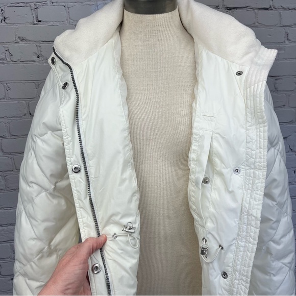 Eddie Bauer Yukon Classic Down Hooded Quilted Parka 700 Fill Off-White Sz M - Picture 11 of 16